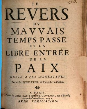 Le revers du mauvais temps passé
