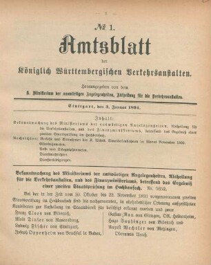 3. Januar-31. Dezember = No. 1-116