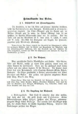 Heimatkunde des Ortes.