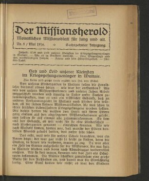 Nr. 5, Mai 1916