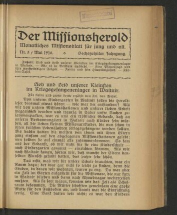 Nr. 5, Mai 1916
