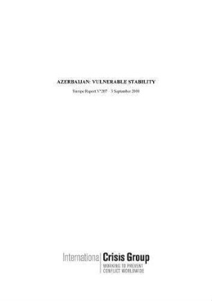 Azerbaijan : vulnerable stability