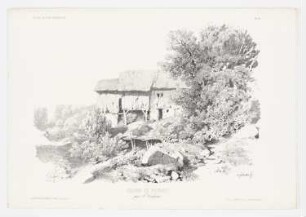 Landschaft mit Hütte, Studie, Blatt 76 der Folge "Zeichenunterricht im Hinblick auf die Landschaft"