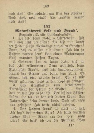 151. Motorfahrers Leid und Freud'