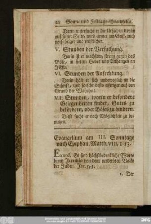 Evangelium am III. Sonntage nach Epiphan. Matth. VIII, 1 - 13.