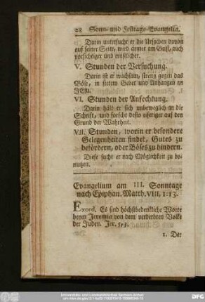Evangelium am III. Sonntage nach Epiphan. Matth. VIII, 1 - 13.