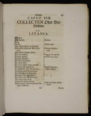 Caput XVII. Collecten oder Bet-Büchlein.