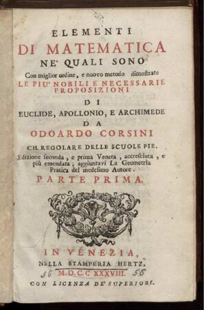 Parte 1: Elementi di Matematica. Parte Prima