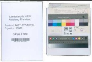 Entnazifizierung Franz Krings , geb. 00.00.0000 ()