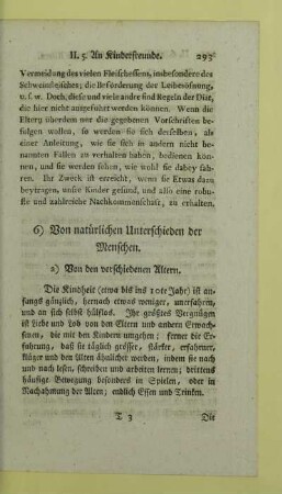 6) Von natürlichen Unterschieden der Menschen
