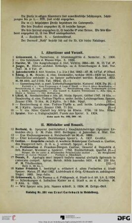 I. Altertümer und Vorzeit (Nr. 1-11)