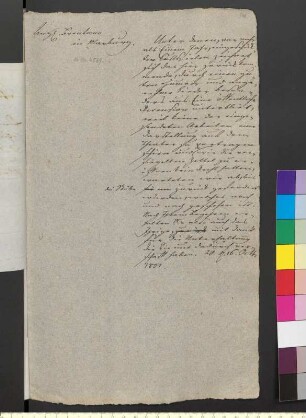Brief von Goethe, Johann Wolfgang von an Brentano, Clemens