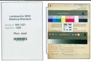 Entnazifizierung Josef Plum , geb. 01.10.1901 (Arbeiter)