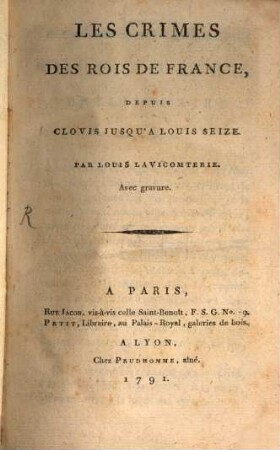 Les crimes des rois de France