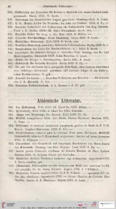 Altdeutsche Literatur (Nr. 850 - 940)