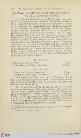Das Magnesium-Blitzlicht in der Mikrophotographie
