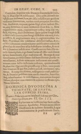 Dominica Duodecima A Trinitate ...