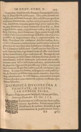 Dominica Duodecima A Trinitate ...