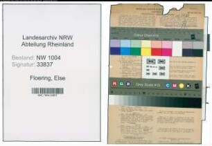 Entnazifizierung Else Floering , geb. 21.07.1909 (Bueroangestellte)