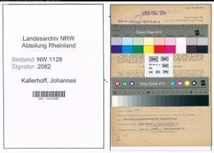 Entnazifizierung Johannes Kallerhoff , geb. 27.06.1901 (Angestellter)
