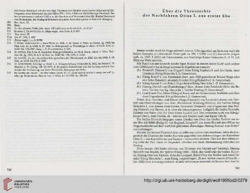 Über die Thronrechte der Nachfahren Ottos I. aus erster Ehe
