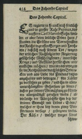 Das Zehende Capitel.