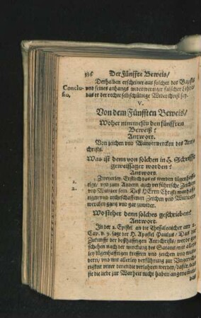 V. Von zeichen und Wunderwercken des Antichrists.