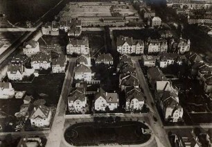 Luftbildaufnahmen von Karlsruhe. Weststadt - Dragonerkaserne, Richard-Wagner-Platz