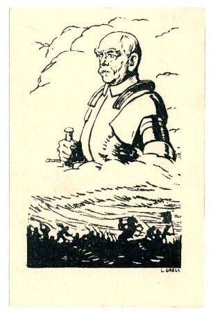 Kriegspostkarte Nr. 2: (Bismarck) (mit Zensurvermerk)
