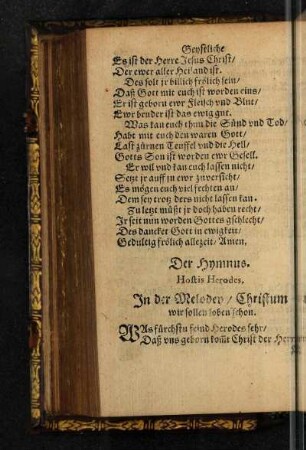 Der Hymnus. Hostis Herodes.
