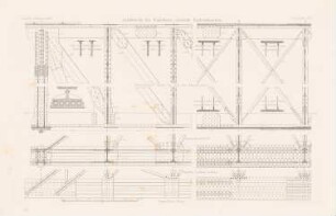 Lahnbrücke der Staatsbahn, Lahnstein: Details (aus: Atlas zur Zeitschrift für Bauwesen, hrsg. v. G. Erbkam, Jg. 32, 1882)