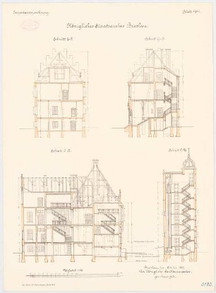 Staatsarchiv, Breslau: Querschnitte 1:100