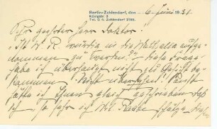 Korrespondenz von Clara Viebig an Thaddäus Abitz-Schultze