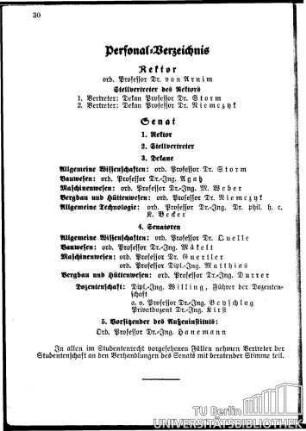 Rektor und Senat