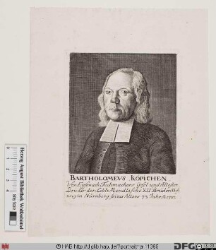Bildnis Bartholomäus Köpichen