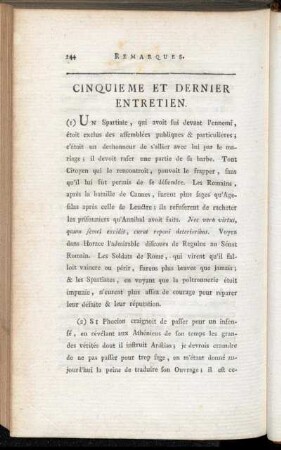 Cinquiéme et dernier Entretien.