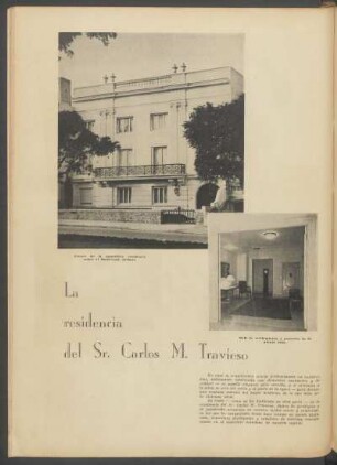 La residencia del Sr. Carlos M. Travieso