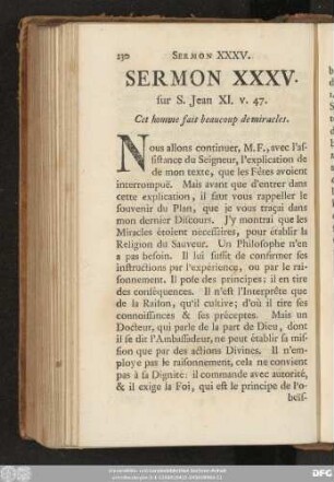 Sermon XXXV. sur S. Jean XI. v. 47.