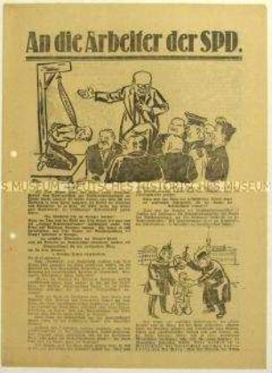 Aufruf der KPD an die SPD-Anhänger zur Wahl von Ernst Thälmann zum Reichspräsidenten 1925