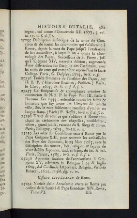 481-500, Histoire Littéraire de Rome...
