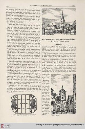 Architekturbilder aus Bayrisch-Schwaben