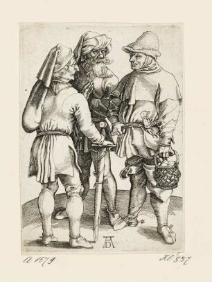 Drei Bauern im Gespräch