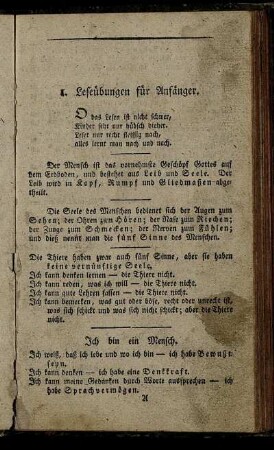 1. Leseübungen für Anfänger.