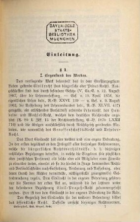 Das Badische bürgerliche Recht und der Code Napoléon : mit besonderer Rücksicht auf die Bedürfnisse der Praxis, 1