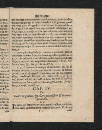 Cap. IV. De Causis in quibus Appellare permissum & summa Appellabili.
