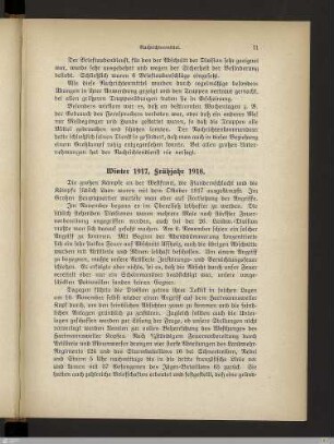 Winter 1917, Frühjahr 1918