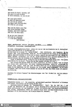 WAHLlose Kreativität