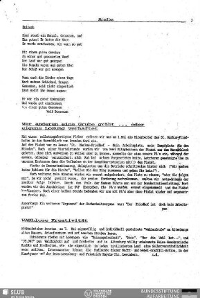 WAHLlose Kreativität