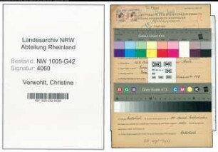 Entnazifizierung Christine Verwohlt , geb. 13.09.1916 ()