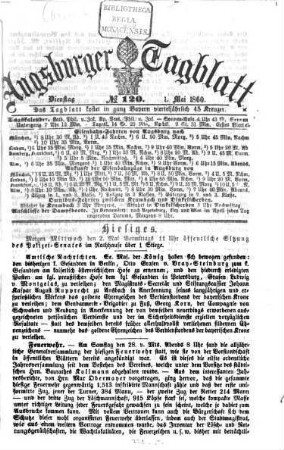 Augsburger Tagblatt. 1860,5/8 = Jg. 31
